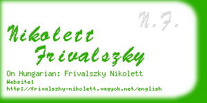 nikolett frivalszky business card